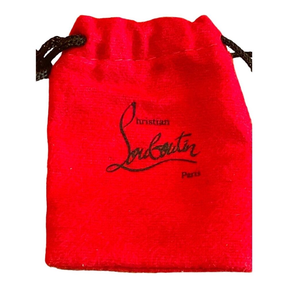 Authentic Christian Louboutin Red  Mini Dust Bag Replacement Heel Brown Tips 2x3